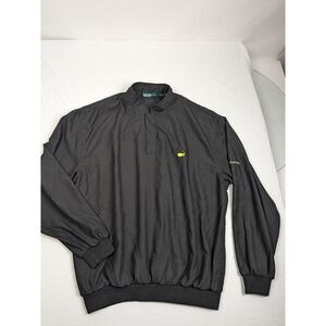Masters Collection Pullover Mens Extra Large‎ Black Nylon Golf Windbreaker Flaw
